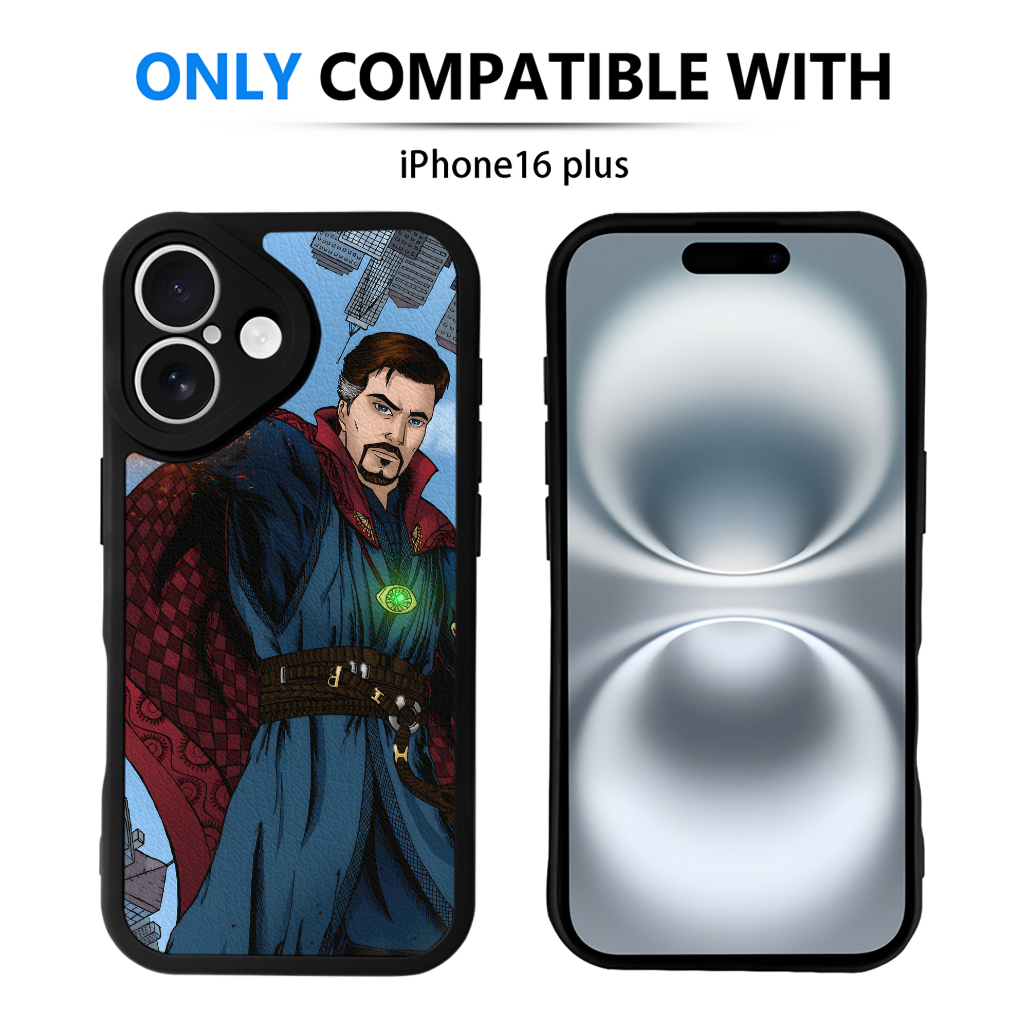 （画像用） アベンジャーズ The Avengers 【iPhone 16シリーズ対応】シリコンスマホケース（レザー調） 材質：シリコン